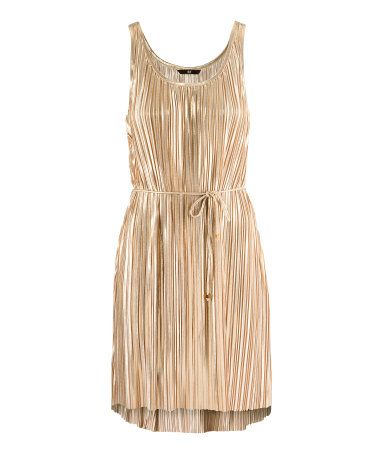 Lindo Vestido Mulet Importado H&m Dourado Noite P M G